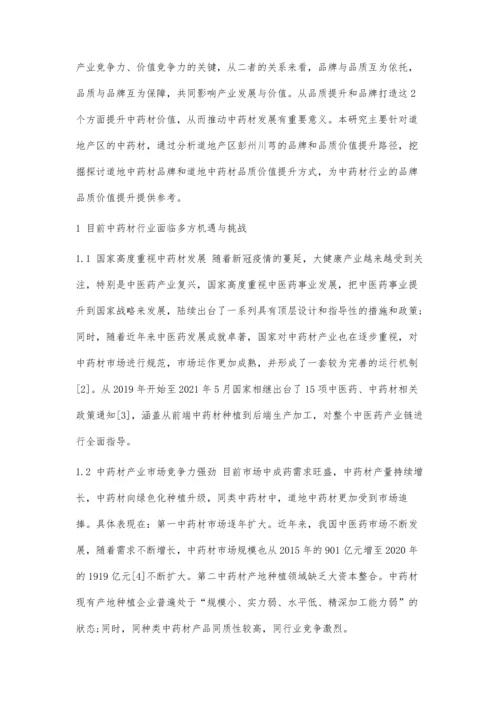 中药材品牌与中药材品质价值提升路径研究.docx