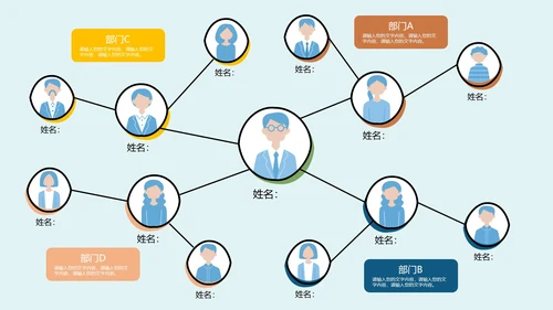 人物关系图架构合集PPT模板