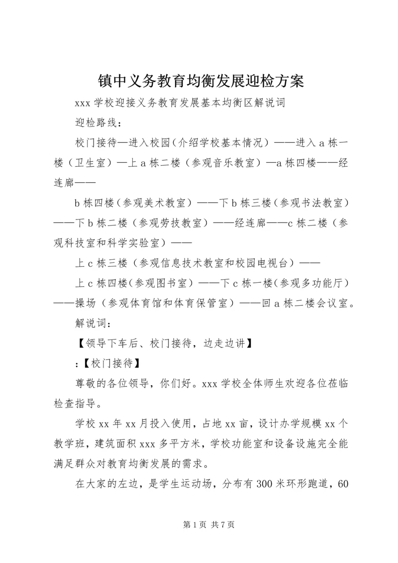 镇中义务教育均衡发展迎检方案 (4).docx