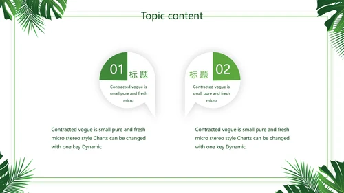 绿色小清新述职报告动态PPT模板