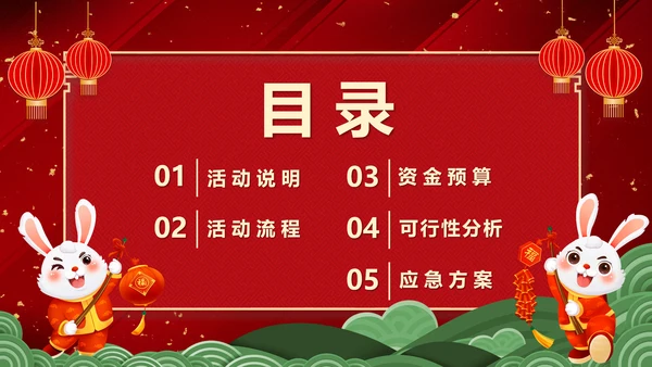 2023兔年元旦联会元旦联欢晚会活动策划PPT