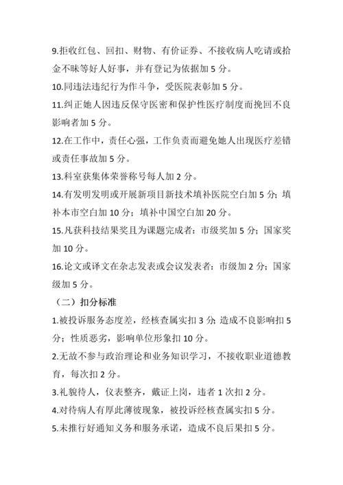 医德医风考评核心制度及考评实施新版细则.docx