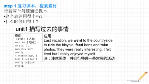 人教八年级上册期末复习Unit 1 Where did you go on vacation?写作课