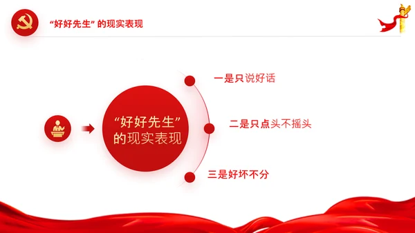 党员干部不能做好好先生好人主义PPT党课