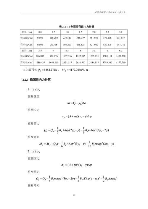 抗滑桩本科毕业设计计算书.docx