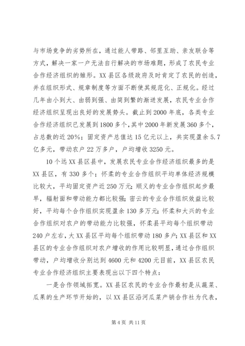 京郊农民专业合作经济组织调查.docx