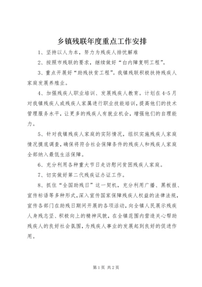 乡镇残联年度重点工作安排.docx