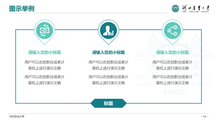 河北农业大学专属学术汇报毕业答辩通用PPT模板