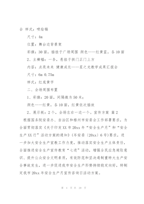 实用的宣传方案范文锦集八篇.docx