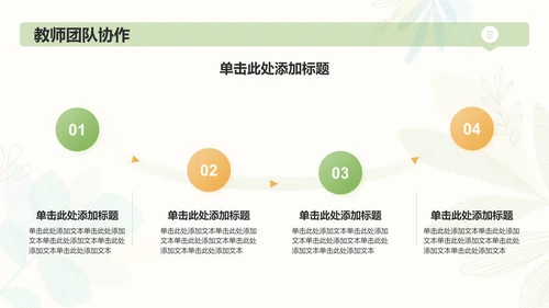 绿色小清新教师学期末工作总结PPT模板