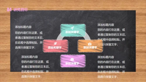 黑板风彩色粉笔字毕业论文答辩通用PPT模板