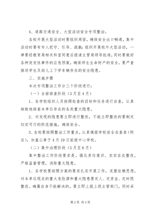 学校安全隐患排查整治方案 (3).docx