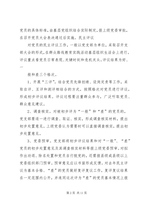 非公有制企业党组织开展民主评议党员工作实施方案 (2).docx