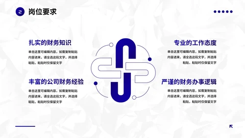 高级蓝紫几何线条员工入职自我介绍PPT模板