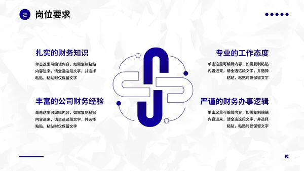 高级蓝紫几何线条员工入职自我介绍PPT模板