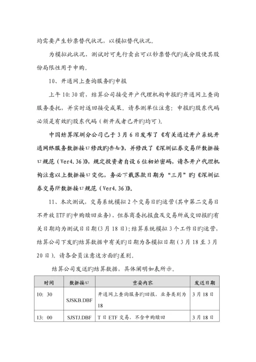 ETF及市价委托等业务第二次全网测试专题方案.docx