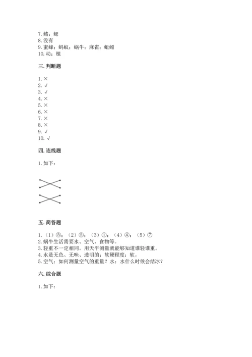 教科版一年级下册科学期末测试卷【综合卷】.docx