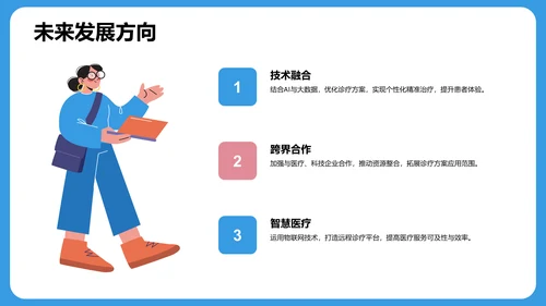 蓝色3D风诊疗方案汇报PPT