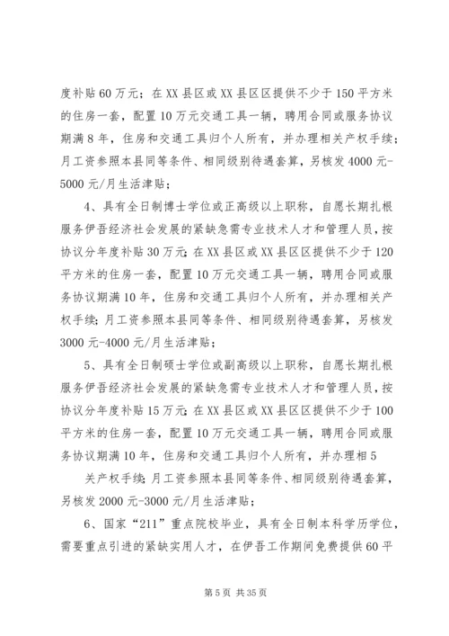 伊吾人才引进工作实施办法.docx