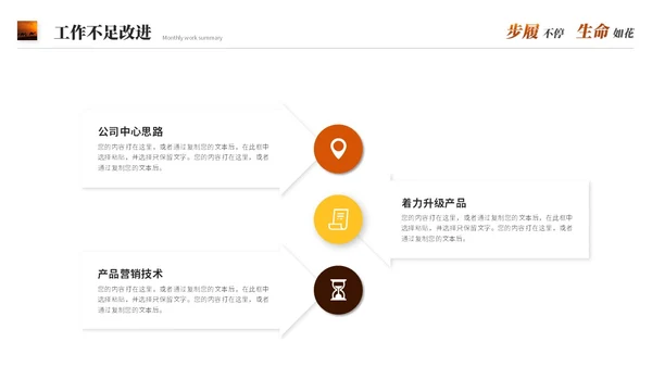 励志风沙漠骆驼创意月度工作总结工作汇报述职报告ppt模板