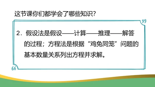 鸡兔同笼数学奥数教学课件通用PPT课件模板