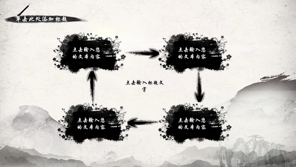 水墨中国农业银行述职报告动态PPT