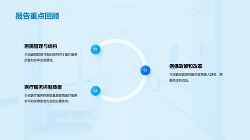 蓝色商务现代医院管理与运营报告PPT模板