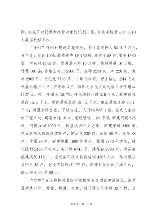 县扶贫开发和移民工作局年度工作报告.docx