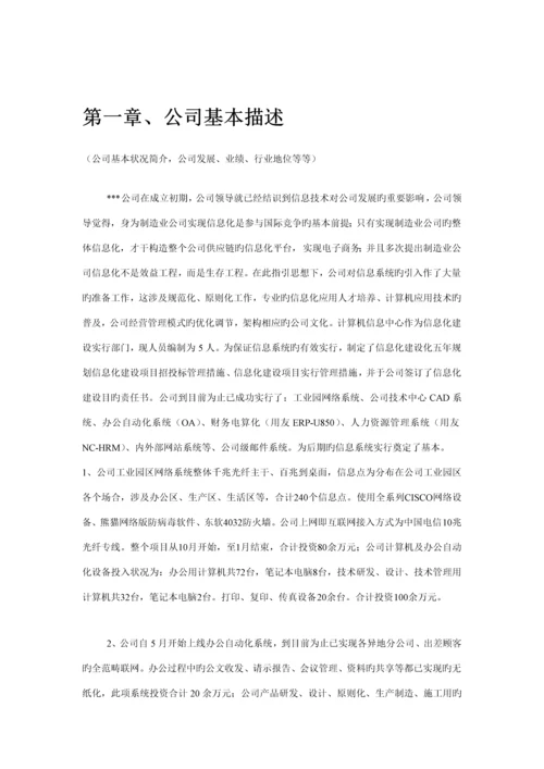 公司企业信息化专项项目可行性专题研究报告.docx
