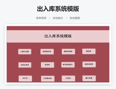 出入库系统模版