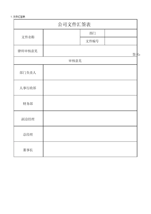 企业行政日常工作流程