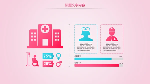 唯美粉红医疗国际护士节PPT模板