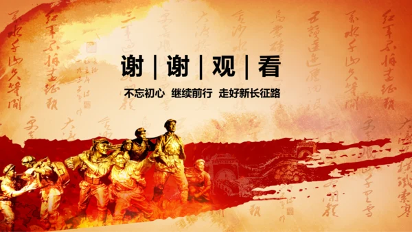 纪念长征胜利80周年大会上的讲话PPT