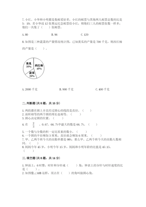 小学数学六年级上册期末测试卷附完整答案（有一套）.docx