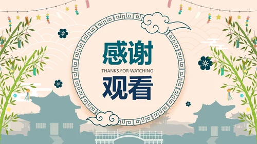 国风简约新中式房地产年终工作总结PPT模板