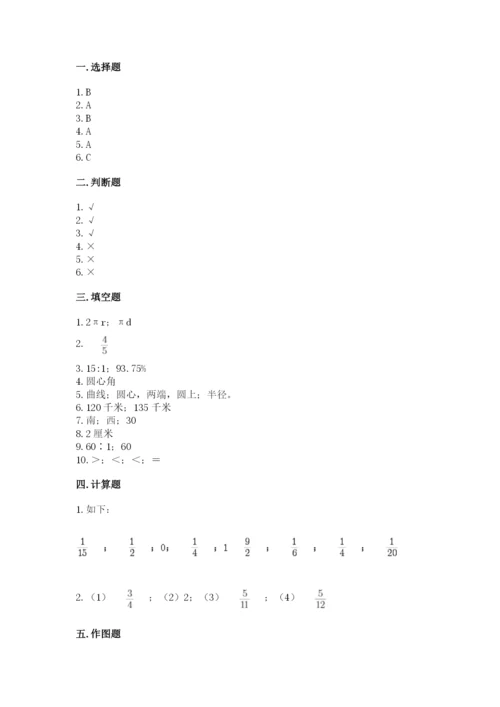 2022人教版六年级上册数学期末测试卷及参考答案（黄金题型）.docx