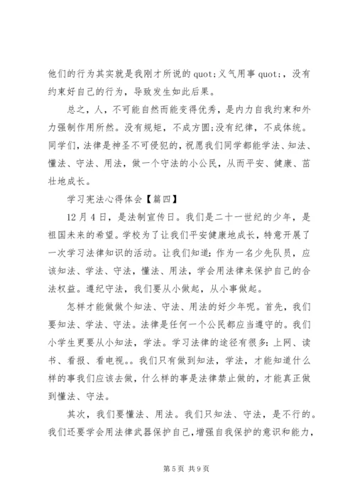 学习宪法的心得体会【六篇】.docx