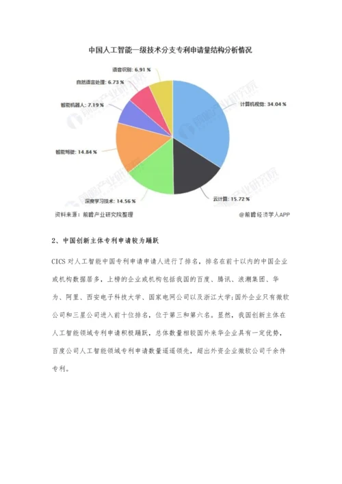 中国人工智能行业技术现状分析-专利申请量快速发展、创新主体专利申请踊跃.docx