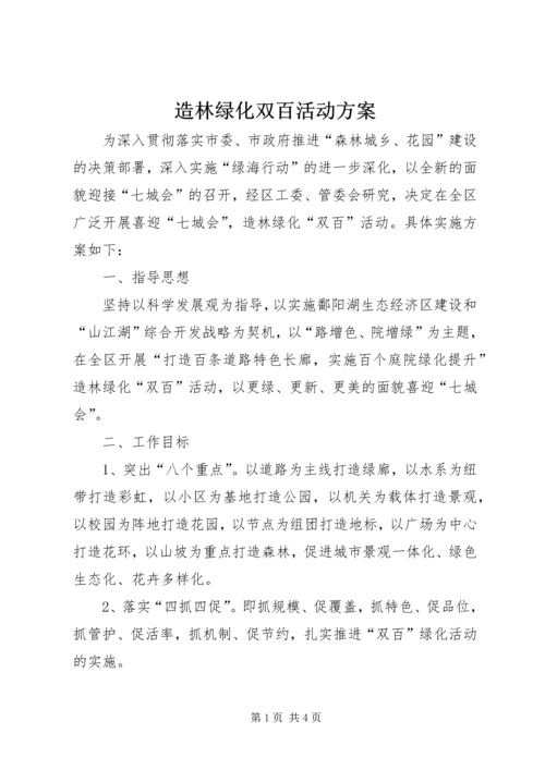 造林绿化双百活动方案.docx