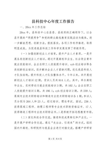 县科技中心年度工作报告.docx