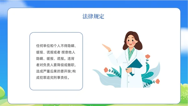 蓝色清新食物中毒应急预案医疗培训PPT模板