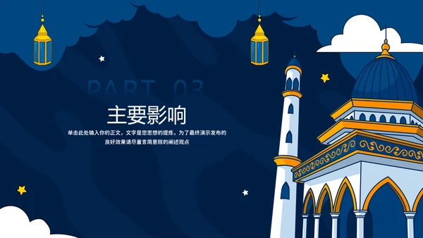 伊斯兰教知识普及,清真寺通用PPT模板