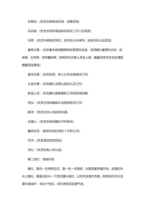 浪漫婚礼专业策划专项方案四篇.docx