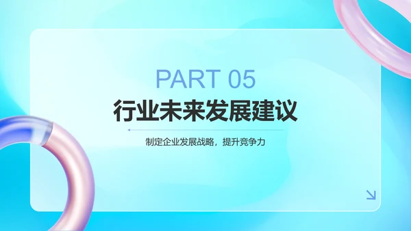 蓝色3D风企业竞争力分析报告PPT模板