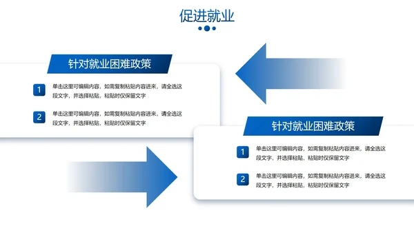 蓝色几何商务大学生就业指南PPT模板