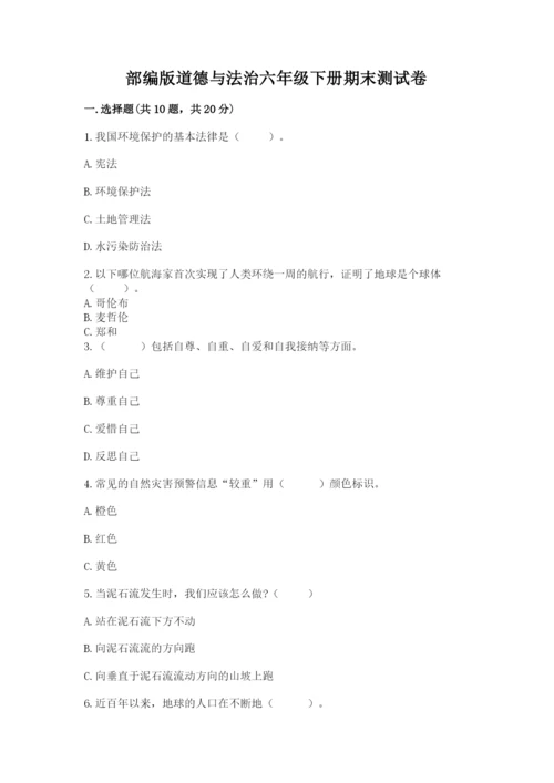 部编版道德与法治六年级下册期末测试卷带答案（达标题）.docx