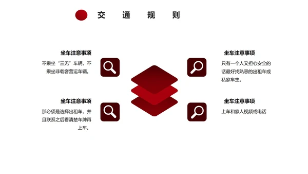 红色简约风安全教育主题班会PPT模板