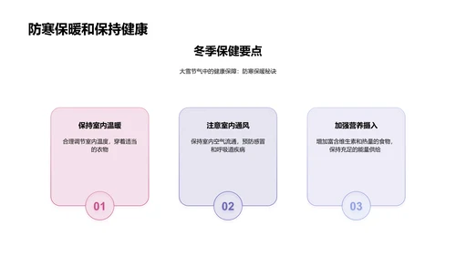 大雪节气生活指南PPT模板