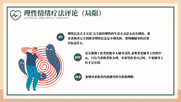 释放情绪理性情绪疗法宣传PPT模板