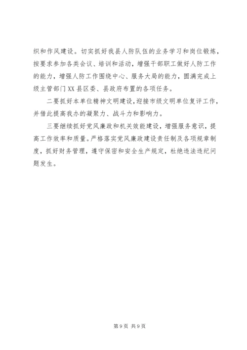 人民防空办公室工作总结范文.docx